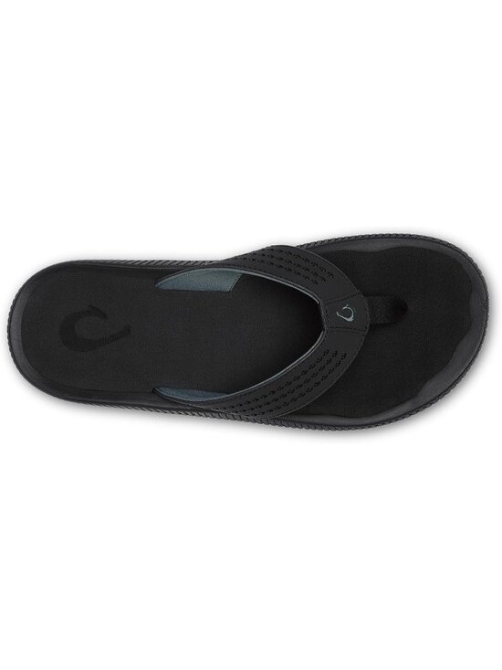Men\'s Black Resistant Flip Flops Arch Support Comfort Fit Beach Sandal Shoes